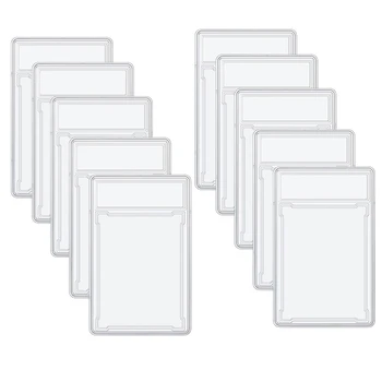 10 Pcs Trading Cards Caso Protetor Acrílico Classificados Portadores de Cartão com a Etiqueta Posição Cartão de disco Rígido Mangas