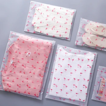 10PCS Impresso Ziplock Sacos Plásticos para Roupas de Embalagem Fosco Matte Zíper do Saco para embalar Produtos de Refechamento de Viagem, Organizador de