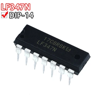 10PCS LF347 LF347N Na linha de DIP14 quad-channel amplificador operacional chip
