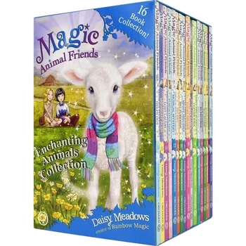 16 Livros/Set Magia Amigos Animais De Coleta De Inglês Imagem Livro De Leitura De Crianças De Contos De Fadas Caixa De Presente