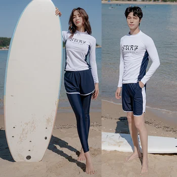 2023 Novo Casal de Esportes Mergulho e Surf Terno para Homens 2023 coreano Ins Vento Protetor solar Conservador de Manga Longa Natação Desgaste