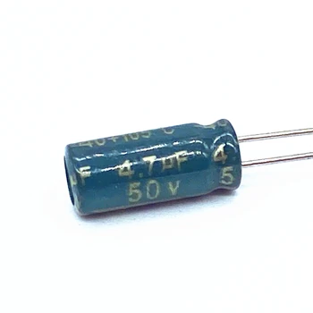 20pcs/muito alta frequência baixa impedância 50v de 4,7 UF capacitor eletrolítico de alumínio tamanho 5*11 de 4,7 UF 20%
