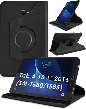 360 Graus de Rotação de Caso Para Um Samsung Galaxy 10.1 2016 Smart Case SM-T580 SM-T585 Tablet de 10.1