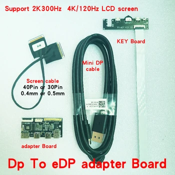 4K de 120 HZ DP Para a eDP Unidade de Controle de Placa 2K144HZ 165HZ 240HZ Laptop de Tela LCD Placa de Adaptador de DIY Monitor Portátil