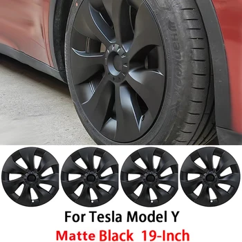 4Pcs de 19 Polegadas a Tampa do cubo de Desempenho de Substituição capa de Roda Calota de Automóvel Cobertura Completa de Acessórios para o Tesla Model Y 2021-2022