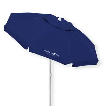 6.5' Caribe Joe inclinação do guarda-chuva de praia, cama de dossel à prova de vento design com proteção UV, com a correspondência de cores estojo