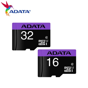ADATA Micro SD Cartão de 32GB Cartão de Memória Roxo 32GB C10 Cartão Micro SDHC Classe 10 Cartão U1 Cartão de 16GB TF para Smartphone