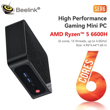 Beelink SER5 MAX 5800H AMD Ryzen 7 5800H DDR4 16GB Beelink SER6 AMD Ryzen 5 6600H Mini PC Windows 11 DDR5 4800MHz PCIE SSD 4.0