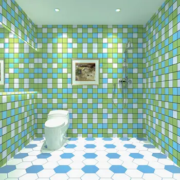 Casa de banho Wc Adesivos Impermeáveis Papéis de parede Adesivos de Parede em Carpete Auto-Adesivo do Óleo de Cozinha-Prova de Azulejo de Vinil Home 3D papel de Parede