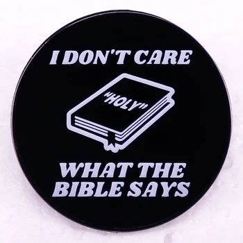 Criativo Bíblia Emblema Exclusivo Personalidade Slogan pregadeira em Metal Moda Vestuário de DIY Decoração Pin Requintado Presentes de Aniversário