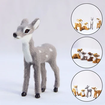 Criativo Mini Veados Sika Animal Resina Decoração da Casa do Artesanato de PVC Mini Simulação de Veado Figura Presente de natal artigos para Casa Ornamento