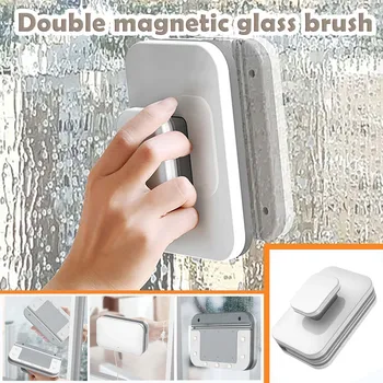 Duas faces de Vidro Escova de Limpeza de Superfície de Vidro Limpador de Dupla face Magnética Janela de Ferramenta de Limpeza Esponja limpa-vidro Limpador