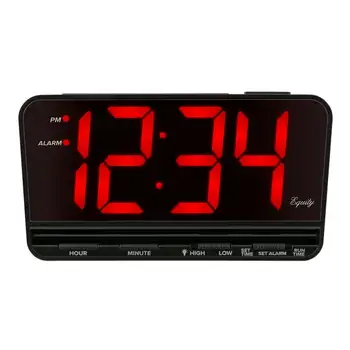 Extra-Grande De 3 Em. LED vermelho Relógio Despertador com Alta/Baixa as definições de Reloj led Relógios de parede decoração da casa da Arte de parede decoração a decoração do Quarto do f