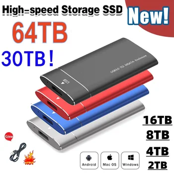 HDD externo USB 3.1-Tipo C Portátil 500GB SSD Removíveis 16T 10T 8T Expansão de Atualização de Alta SpeedHard Dispositivos de Armazenamento em Disco