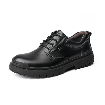 Homens de Ferramentas Sapatos de Alta-top Botas de Dedo do pé Redondo Confortável Moda Respirável e resistente ao Desgaste ao ar livre Casuais Sapatos de Plataforma Tendência