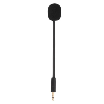 Jogo Microfone Removível Mic Braço de Banhado a Ouro Velas de Redução de Ruído de 3,5 mm Microfone de Substituição para Fones de ouvido
