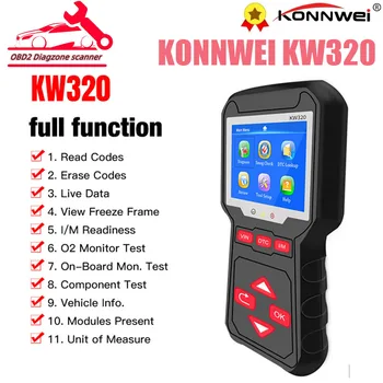 KONNWEI KW320 Obd2 do Carro Scanner Obd Automática de Ferramentas Obd 2 Ferramenta de Diagnóstico Automotivo Profissional Scanner Leitor de Código de Carro para Auto