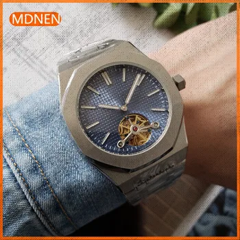 MDNEN Homens Relógio de Aço Inoxidável 904l relógio Mecânico Automático 42mm-NO