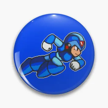Megaman X Pixelart Macio Botão Pin Amante Pin De Lapela Bonito Emblema Do Chapéu De Desenhos Animados Roupas De Colarinho Decoração De Metal Presente Da Moda As Mulheres Broche