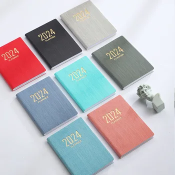 Mini Agenda 2024 Planejador Notebook De Bolso Cuaderno Semanalmente Para Fazer A Lista Cadernos Jornal Diário, Caderno Office Acessórios Notebook