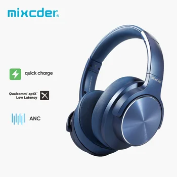 Mini LD-Mixcder E9 PRO Auscultadores aptX LL Bluetooth sem Fio Auscultadores de Cancelamento de Ruído Ativo com MIC Profunda da Base de dados de Fones de ouvido