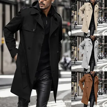 Moda dos Homens Casaco de 2023 Estilo coreano Solta Moda Vire para baixo de Gola Retro Carga Bolsos de Casacos corta-vento, Outwear Мужская куртка