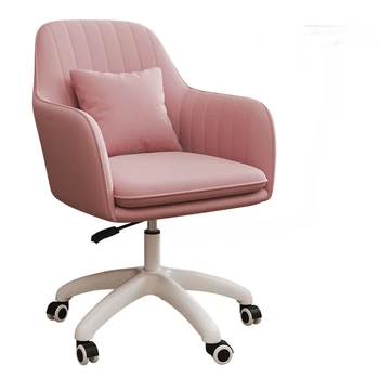 Moderno Flanela de Escritório, Cadeiras para Escritório Mobiliário Confortável de Volta Elevador Giratória Cadeira do computador de Lazer Criativo-de-rosa de jogos cadeira
