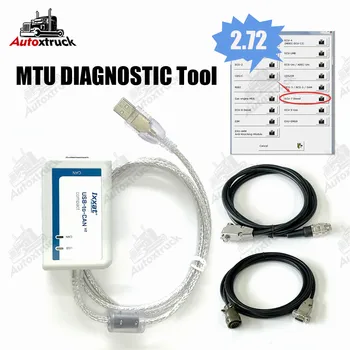 Motor Diesel MTU Para USB, que PODE V2.72 COMPACTO IXXAT ferramenta de Diagnóstico do MDEC ADEC Cabo DiaSys ferramenta de Diagnóstico de Caminhão