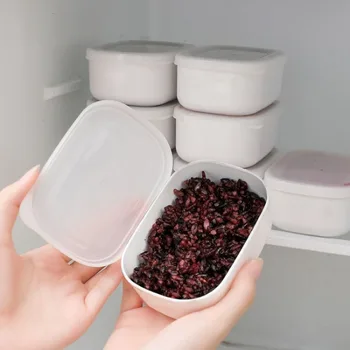 Multi-grãos de arroz subdivididos congelados caixa de arroz reduzido teor de gordura refeição ração pequena caixa de almoço de qualidade alimentar de armazenamento refrigerador