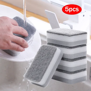 Máquinas de lavar louça Spongs Pote Família Lavagem de Limpar Esponjas de Pano Esponja Dupla-face de Ferramentas de Cozinha Almofada Lavar a Limpeza Prato