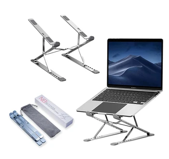 N8 Portátil Ajustável Suporte de computador Portátil de Alumínio para Macbook Notebook Tablet Mesa de Arrefecimento Pad Laptop Dobrável Titular