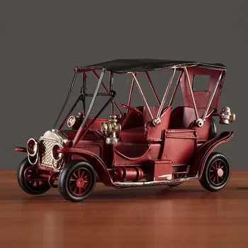 Nostalgia Vintage Do Carro De Metal, Decoração Em Miniatura Do Modelo Clássico De Ônibus Modelo De Brinquedos Artware Sala De Estar Decoração Artesanato