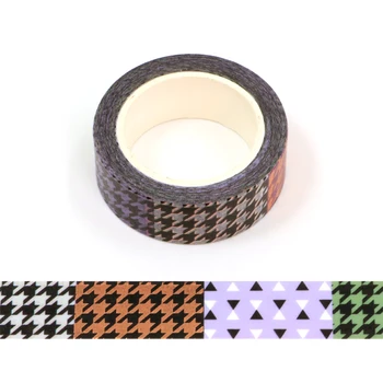 NOVO 10pcs/Lot Deco Folha de Cobre Padrões Básicos de Washi Tapes para o Diário de Artesanato Etiquetas Adesivas Fita Adesiva Papeleria