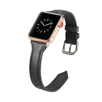 Premium Fino Fino de Couro Apple Pulseira para Relógio IWatch Tecer Correias Pulseira IWatch Ultra Banda Watchstraps