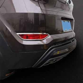 Pára-choques traseiro Refletor Lâmpada da Luz de Névoa de Cobertura de Quadro Decoração de Estilo Carro Para Hyundai Tucson TL 2016 2017 2018 Chrome