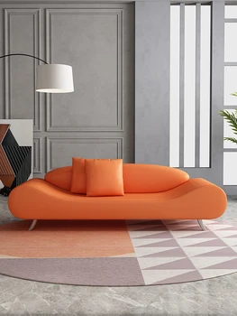 Quarto, um sofá pequeno, do tamanho pequeno, simples e moderno, sala de estar, casa, apartamento, personalizadas e criativas, preguiçoso pessoa