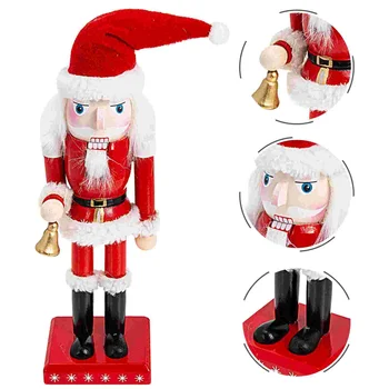 Quebra-Nozes Adorno De Madeira De Nogueira Santa Ornamento De Natal, Enfeites Figura Noel, Boneco De Balcão De Brinquedos