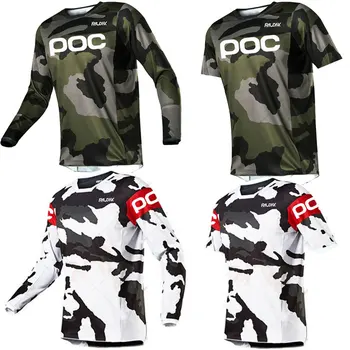 RAUDAX POC Downhill Camisolas 2023 Mangas compridas MTB Bicicleta Camisas de Offroad DH Motocicleta Jersey Motocross Sportwear Roupas Jersey