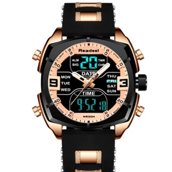 Readeel Digital Homens Militar Relógio Impermeável relógio de Pulso LED Relógio de Quartzo Relógio esportivo Masculino Relógios Grandes Homens Relogios Masculino