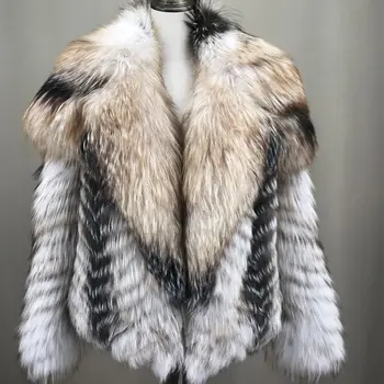 real em raposa natural casaco de pele de listra mulher multicolor elegante luxrious raposa de prata azul da cor do ouro 2023 outono inverno B230601