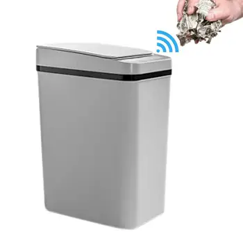 Sensor de movimento, o Lixo Pode 12L Sensor Ativado por Tampa de lata de Lixo Para Casa Impermeável Inteligente Lixo Para Área Estreita Quarto
