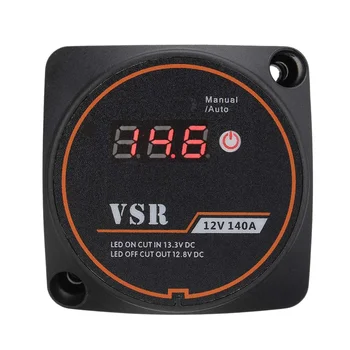 Sensível à tensão de Divisão de Carga Relé Digital de Exibição VSR 12V 140A para Camper Carro RV Iate Bateria Inteligente Isolador de Carga