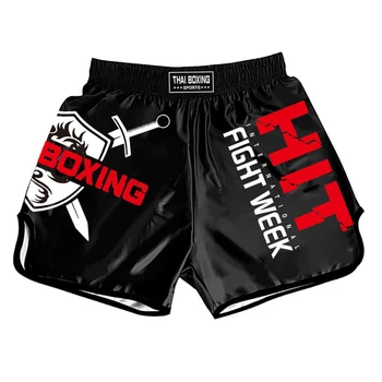 Shorts de Muay Thai Livre Combat Grappling Sparring de Formação Uniforme Sanda Boxe MMA Calças de Homens, Mulheres, Crianças de Kickboxing, Luta de Desgaste
