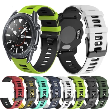 Silicone 20mm 22mm Pulseiras Para Samsung Galaxy Watch 3 41 45mm/Watch 42mm 46mm Engrenagem S3 Fronteira Bracelete Para o Huawei GT Correia