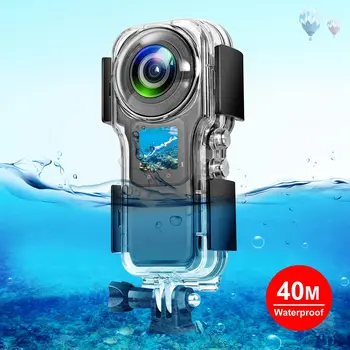 Subaquático caixa à prova d'água Caso para Insta360 Uma RS de 1 Polegada 360 Câmera, Ação Protetora Acessórios