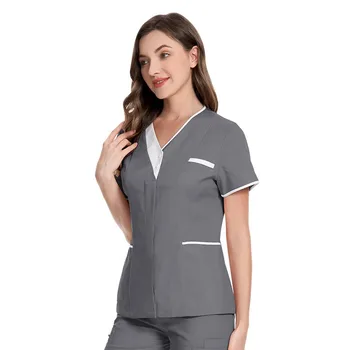 Natal enfermeiras uniforme esfrega mulheres manga curta natal