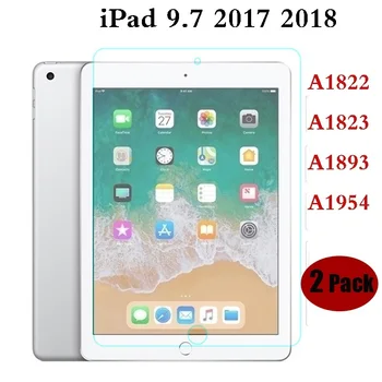 Vidro temperado Para Apple iPad de 9,7 2017 2018 A1822 A1823 A1893 A1954 Cobertura Completa Protetor de Tela Vidro iPad 5ª 6ª Geração