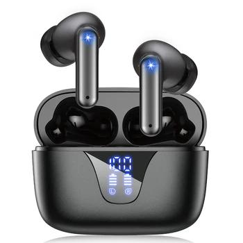 Youalso sem Fio, Fones de ouvido Fones de ouvido Bluetooth IPX5 Impermeável Fones de ouvido 50H Brincadeira com o LED do Microfone do Computador Portátil de Esportes Fone de ouvido